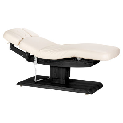 Sillon Relax Leżanka SPA kremowa z czarną podstawą