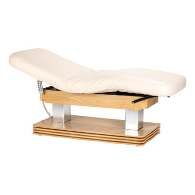 Sillon Comfort Leżanka SPA kremowa z jasnobrązową podstawą