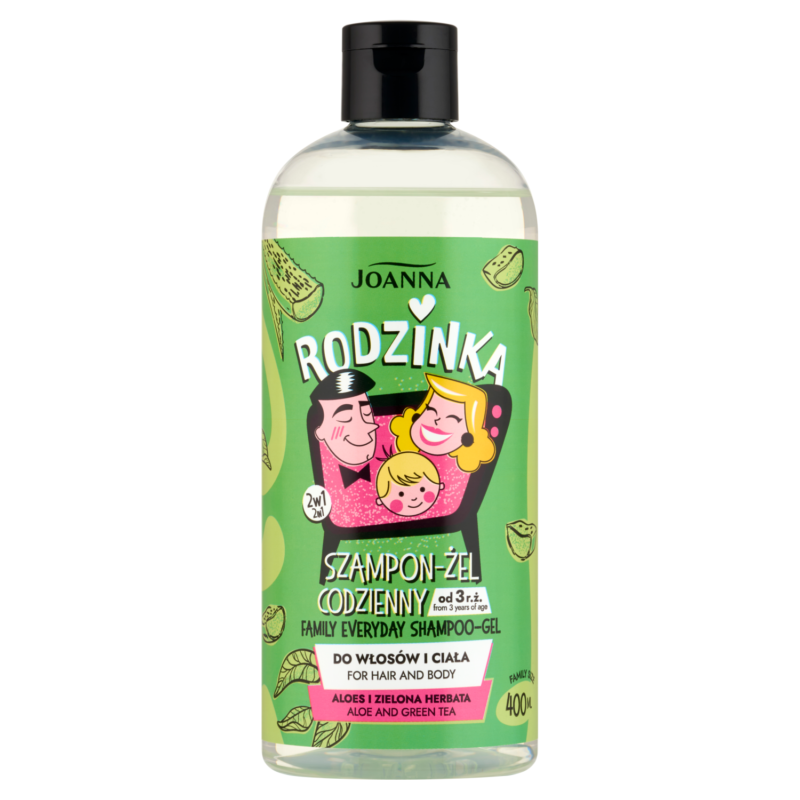 5901018022402_5901018022402_T1 Joanna Rodzinka Aloes szampon i żel pod prysznic 2w1 dla całej rodziny 400ml