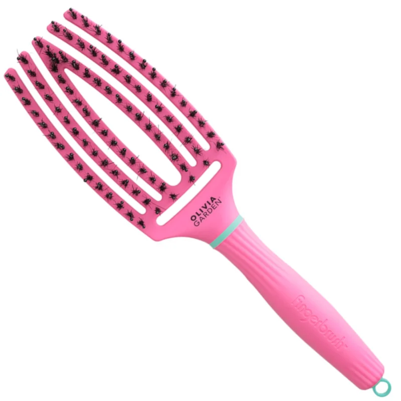 Olivia Garden FingerBrush Combo Szczotka do włosów - Lollipop Pink
