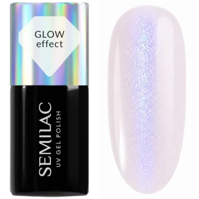 Semilac Lakier do paznokci hybrydowy 7ml - 986 Milky Blue Glow