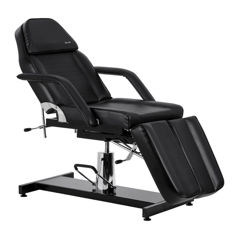 155680_01_2206 Sillon 210 Fotel kosmetyczny hydrauliczny do pedicure z kołyską i dzielonym podnóżkiem - czarny