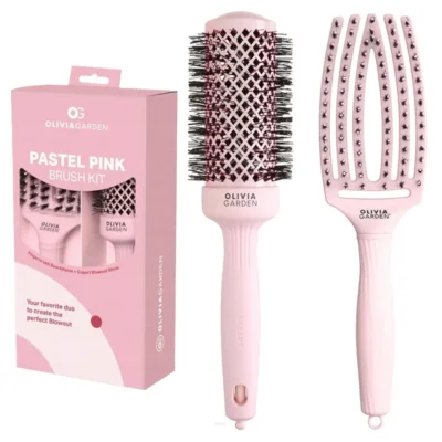 Olivia Garden Pastel Pink Brush Kit Zestaw szczotek do włosów