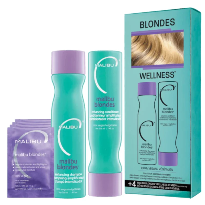 Malibu C Blondes Wellness zestaw przywracający blask włosom blond