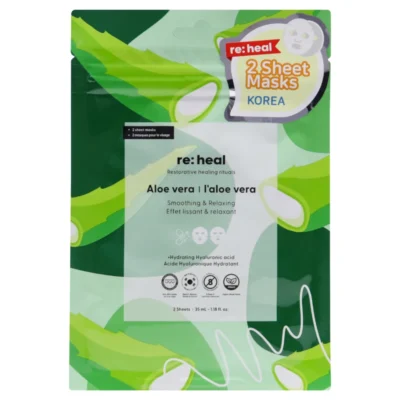 RE:HEAL Aloe Vera maseczki w płachcie nawilżające i kojące 2 szt.