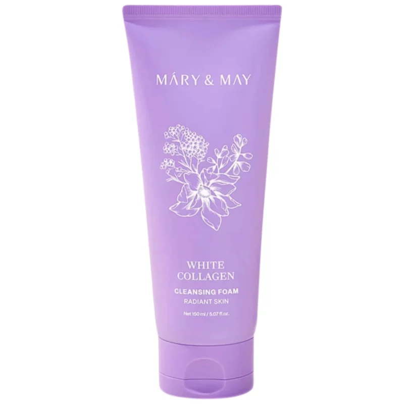white_collagen_cleansing_foam_150ml Mary&May White Collagen Cleansing Foam rozjaśniająco-nawilżająca pianka do mycia twarzy 150ml