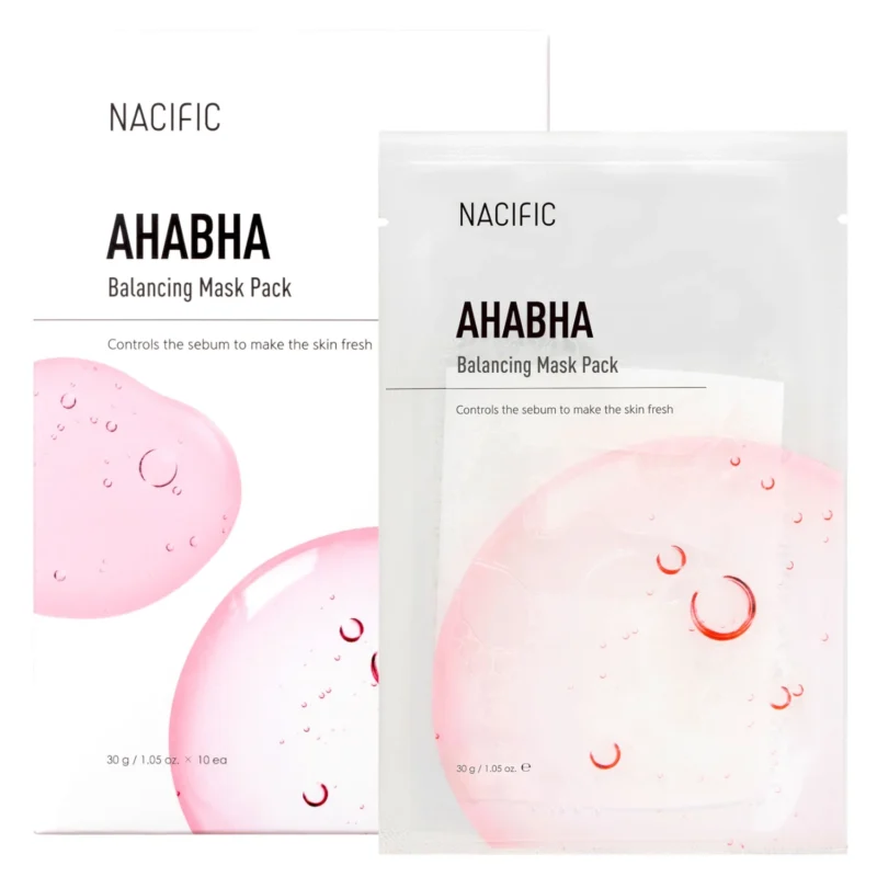 NACIFIC AHA BHA Balancing Mask Pack wygładzająca maska w płachcie z kwasami 30g