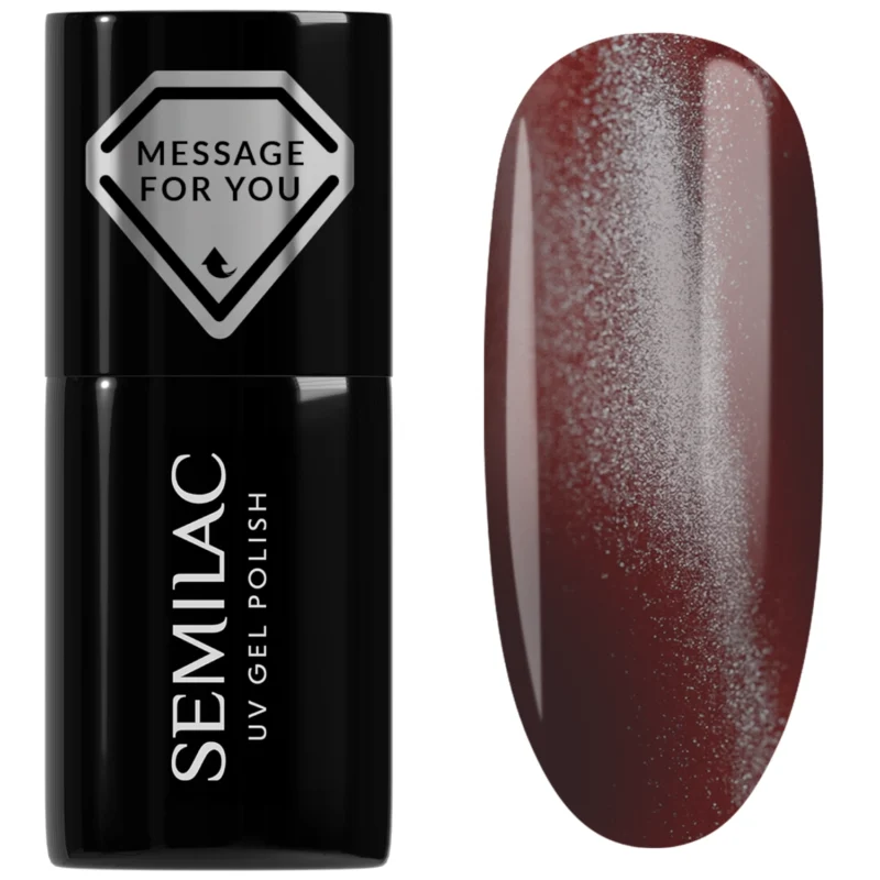 Semilac Lakier do paznokci hybrydowy 7ml - 738 Cherry Choco Jelly Gloss