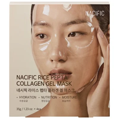 NACIFIC Rice Pepta Collagen Gel Mask hydrożelowa maska z ryżem, kolagenem i peptydami 35g
