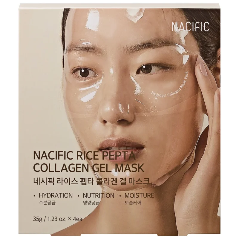 NACIFIC Rice Pepta Collagen Gel Mask hydrożelowa maska z ryżem, kolagenem i peptydami 35g