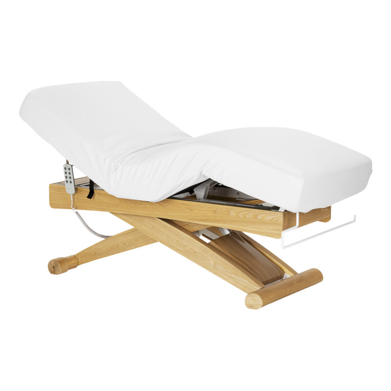 Sillon Siesta Leżanka SPA - biała z jasnobrązową podstawą
