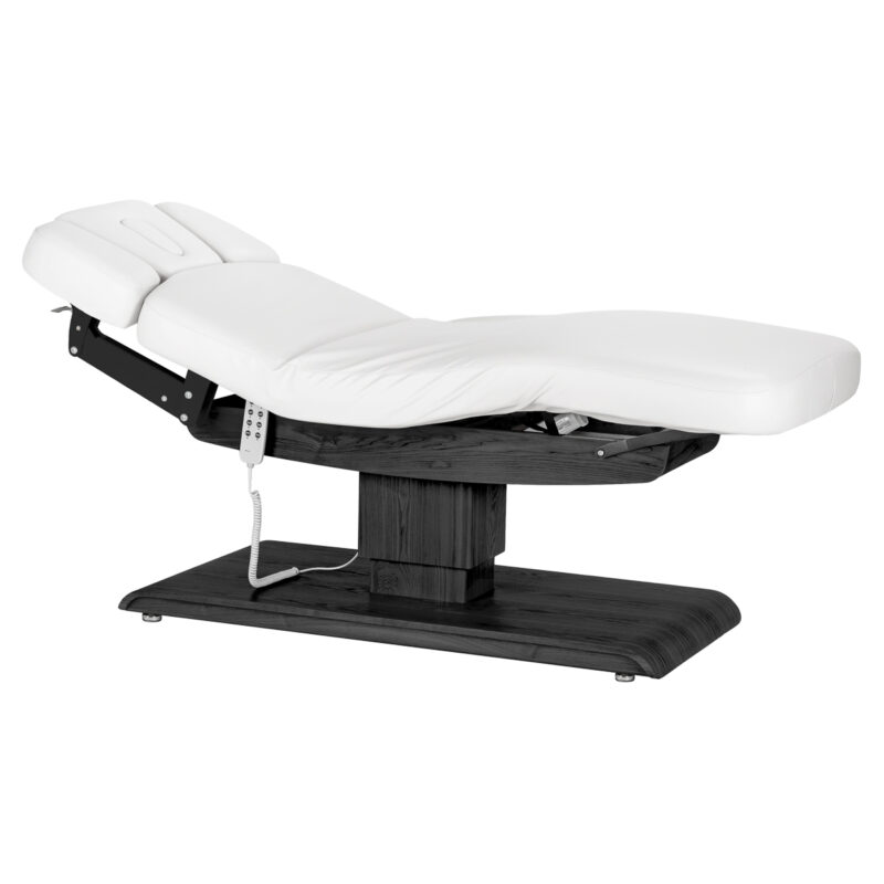Sillon Relax Leżanka SPA - biała z czarną podstawą