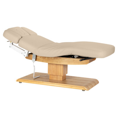 Sillon Relax Leżanka SPA - beżowa z jasnobrązową podstawą