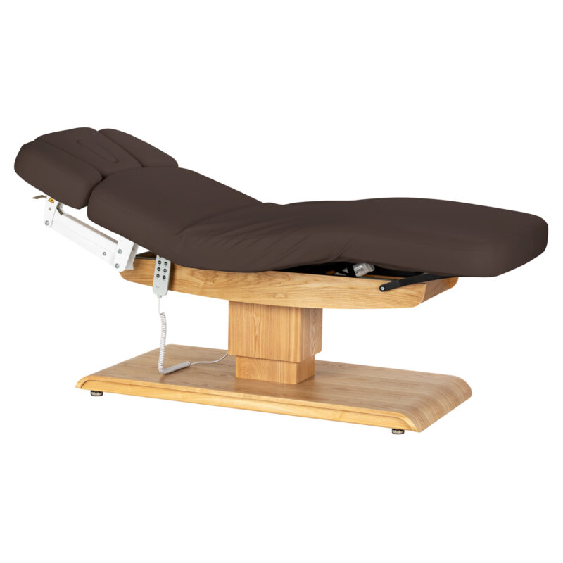 Sillon Relax Leżanka SPA - brązowa ciemna z jasnobrązową podstawą