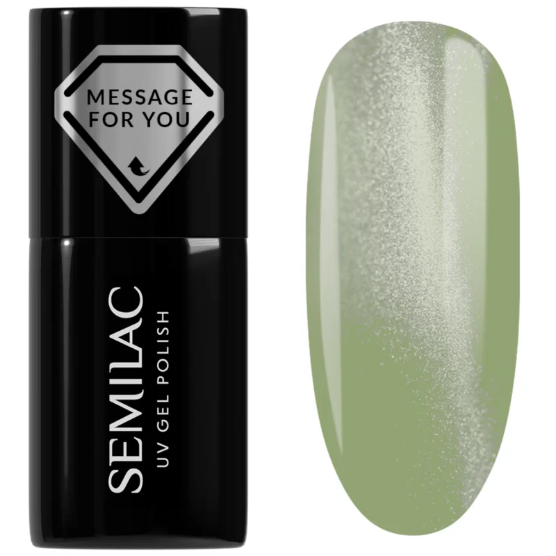 lakier_732 Semilac Lakier do paznokci hybrydowy 7ml - 732 Pistachio Latte Gloss